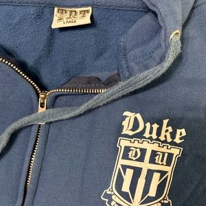 Duke University zip up hooded sweatshirt